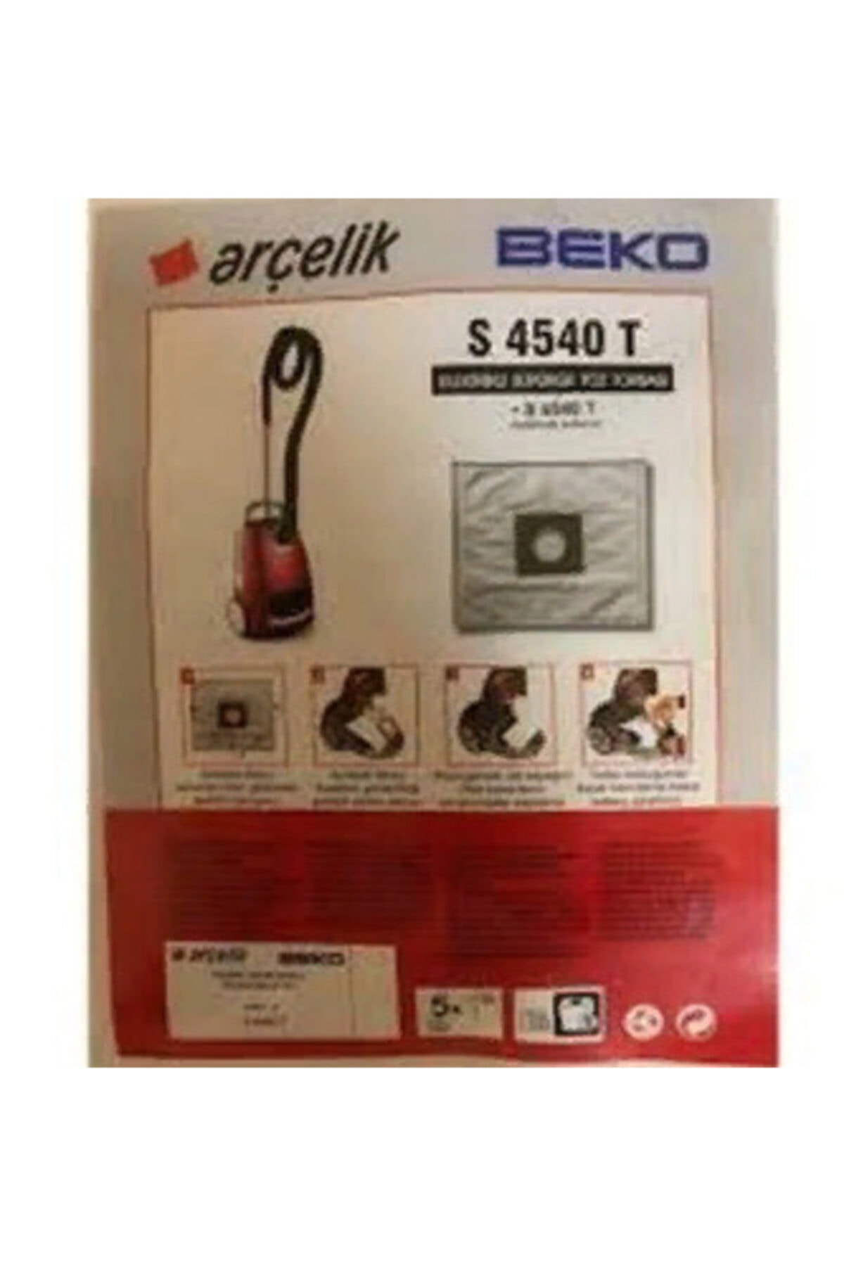 Beko%20S%204540%20T%20Elektrikli%20Süpürge%20Toz%20Torbası%20Bez%2020%20Adet