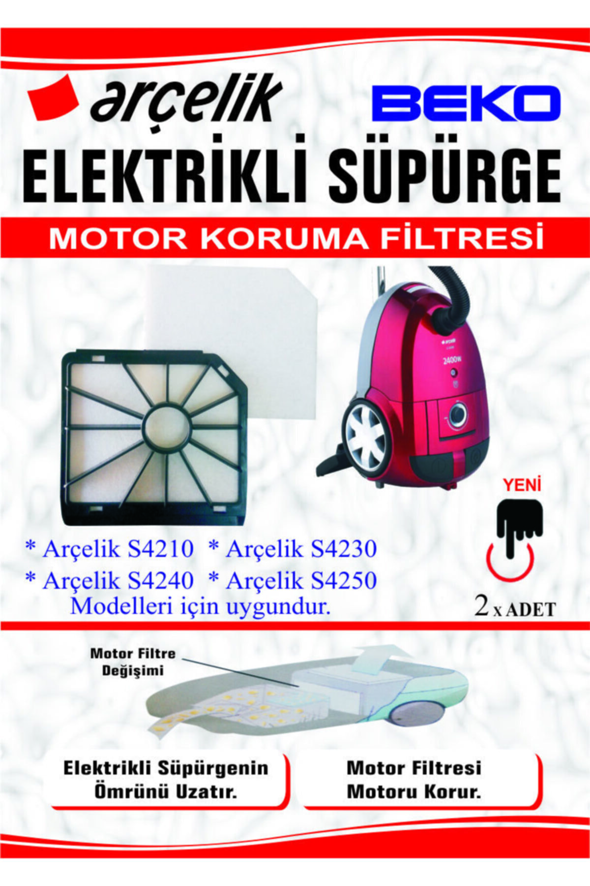 S%204210%204230%204240%204250%20Süpürge%20Motor%20Koruma%20Filtresi%202’li